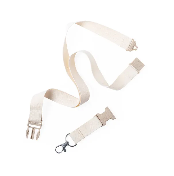 Troix cotton lanyard Beige