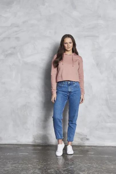  Ženska skraćena hoodica, 280 g/m2 - Just Hoods Dusty Pink