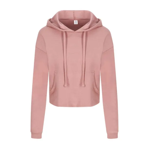  WOMEN'S CROPPED HOODIE - Just Hoods Dusty Pink