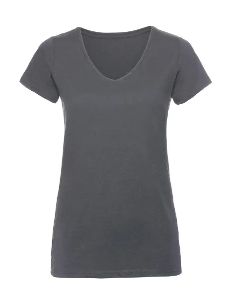  Ladies V-Neck HD T - Russell  Convoy Grey