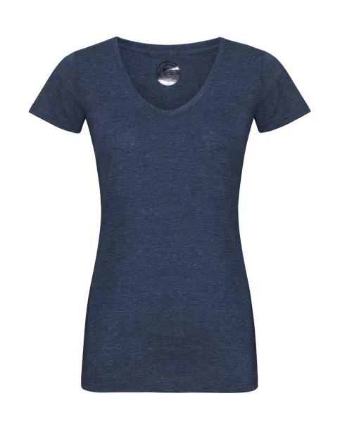  Ladies V-Neck HD T - Russell  Bright Navy Marl