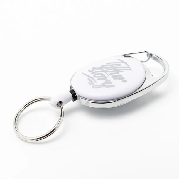 SKIKEEP ski-pass with carabiner White