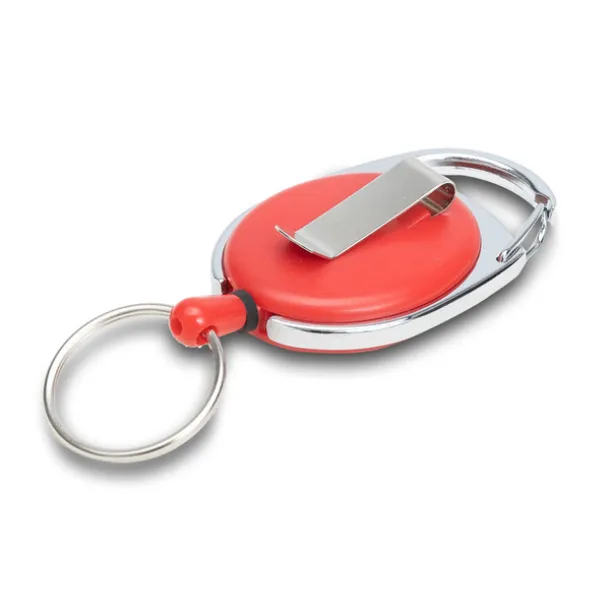 SKIKEEP ski-pass with carabiner Red