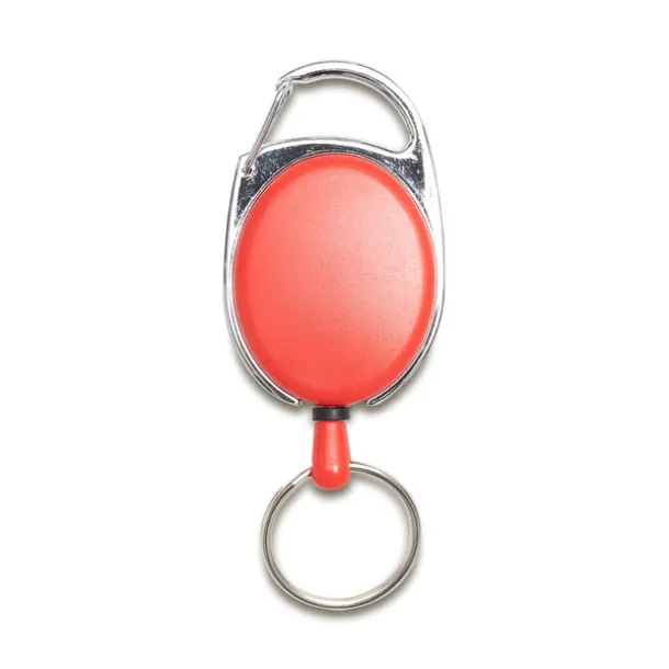 SKIKEEP ski-pass with carabiner Red