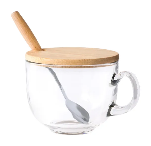 Yirax glass mug Transparent Natural