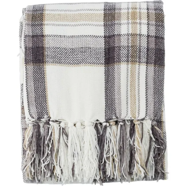  Checked blanket light brown