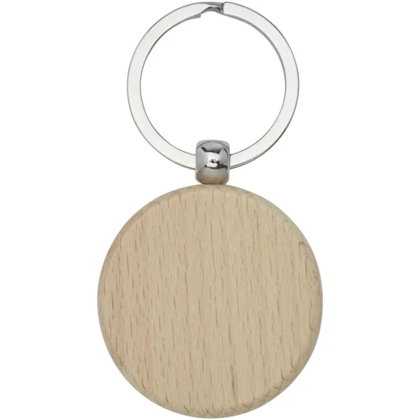 Giovanni beech wood round keychain Natural