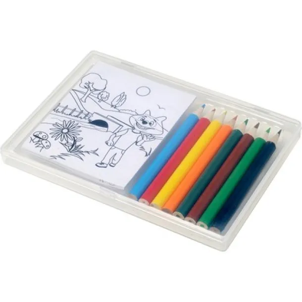  Drawing set, colouring pencils, colouring sheets neutral