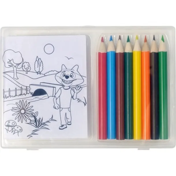  Drawing set, colouring pencils, colouring sheets neutral