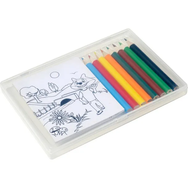  Drawing set, colouring pencils, colouring sheets neutral