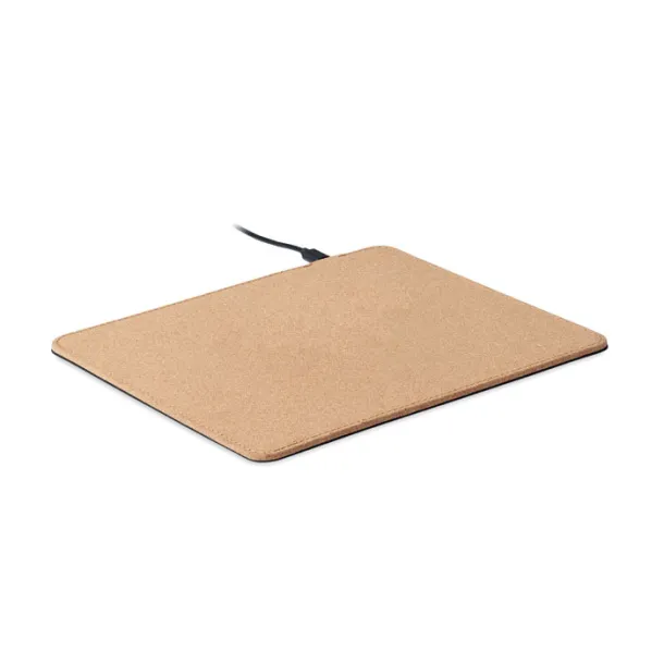 WIRELESS MATTY Cork mouse pad charger 10W Beige