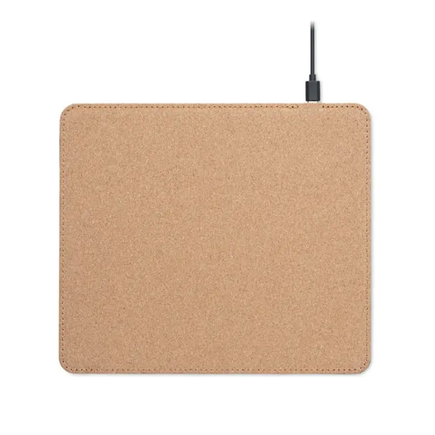 WIRELESS MATTY Cork mouse pad charger 10W Beige