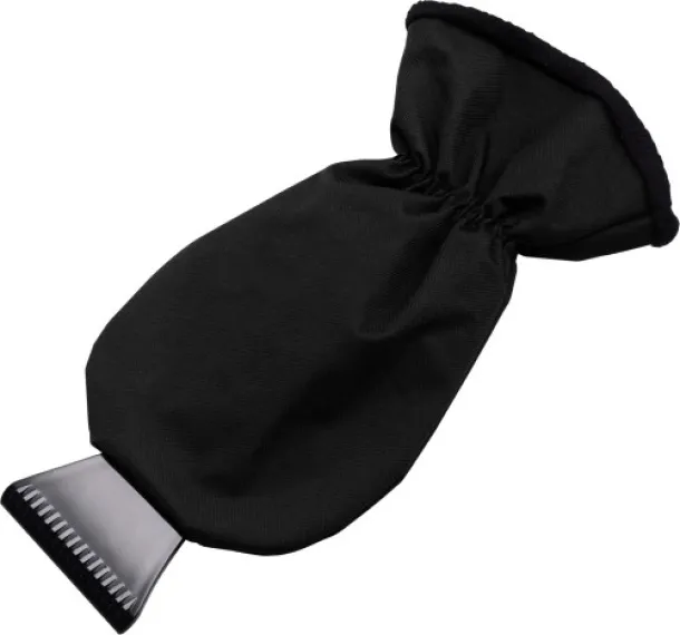 Ashton ABS ice scraper and polyester glove  Crna