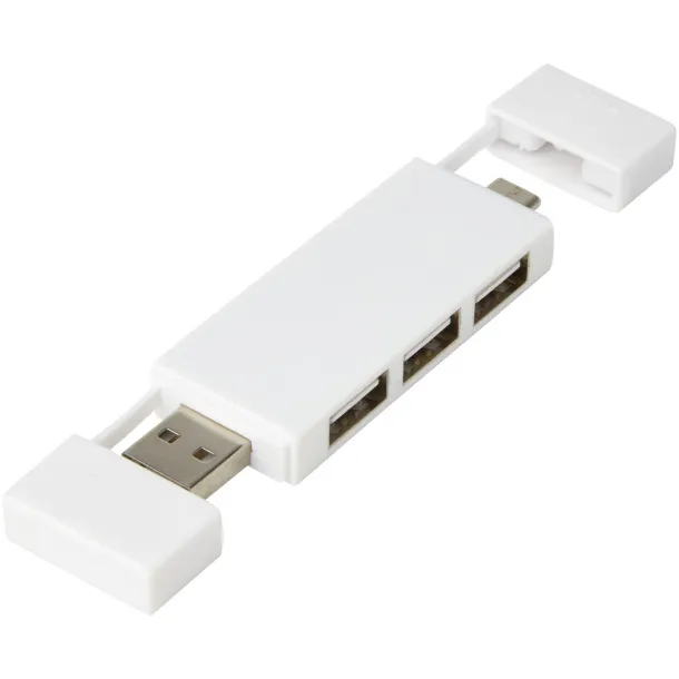 Mulan dual USB 2.0 hub - Unbranded White