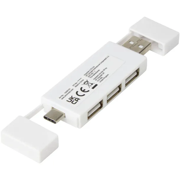 Mulan dual USB 2.0 hub - Unbranded White