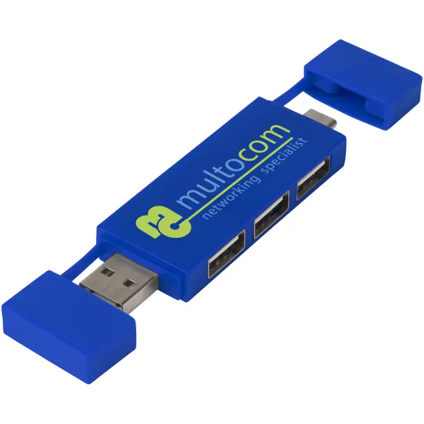 Mulan dual USB 2.0 hub Royal blue