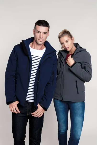  LADIES’ HOODED SOFTSHELL LINED PARKA - Kariban Navy