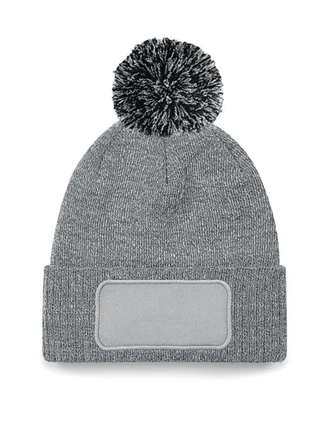  Snowstar Printers Beanie - Beechfield Heather Grey Black