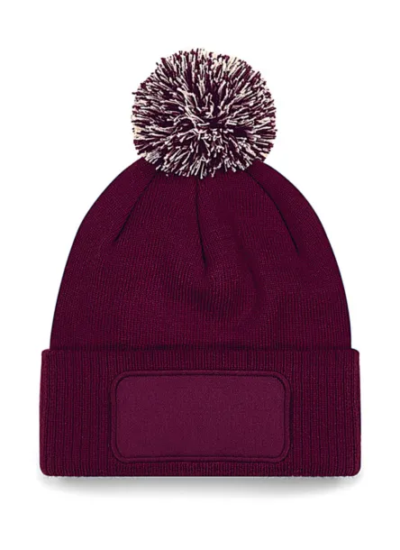  Snowstar Printers Beanie - Beechfield Burgundy Off White