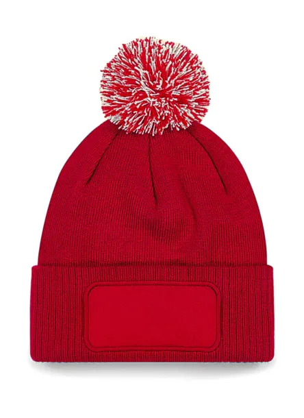  Snowstar kapa sa zakrpom za print - Beechfield Classic Red Off White