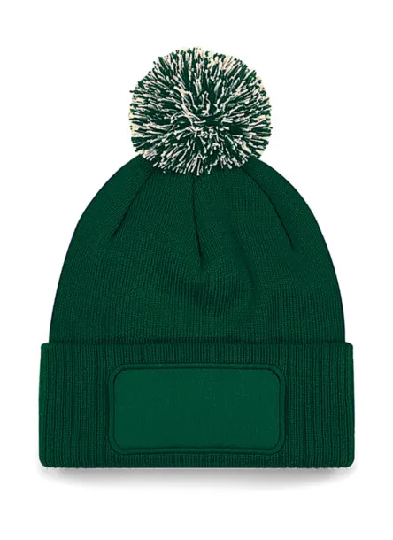  Snowstar Printers Beanie - Beechfield Bottle Green Off White