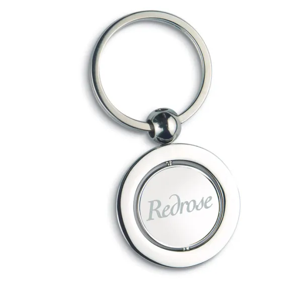 GLOBY Globe metal key ring Silver