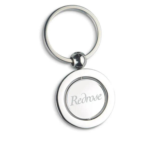 GLOBY Globe metal key ring Silver