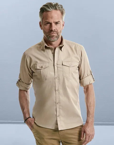  Men's Roll Sleeve Shirt LS - Russell Collection