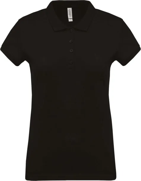  LADIES’ SHORT-SLEEVED PIQUÉ POLO SHIRT - Kariban Black