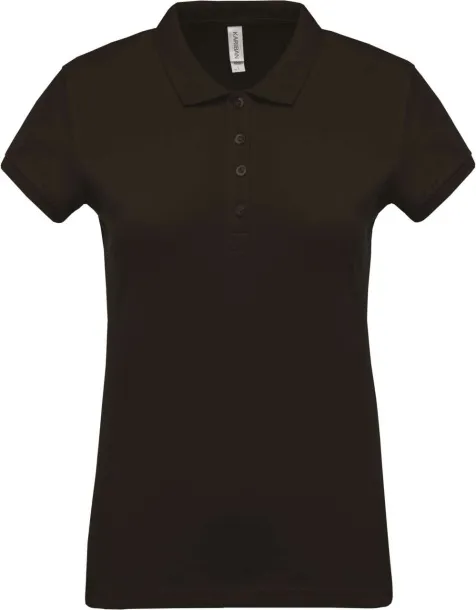  LADIES’ SHORT-SLEEVED PIQUÉ POLO SHIRT - Kariban Tamno siva