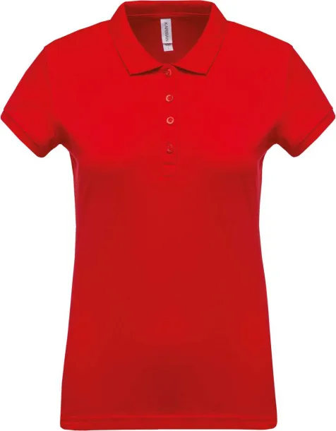  Ženska polo pique majica kratkih rukava, 180 g/m2 - Kariban Crvena