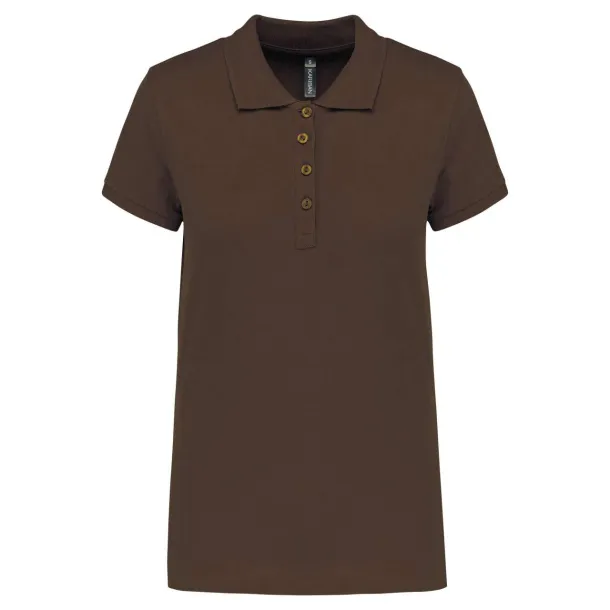  LADIES’ SHORT-SLEEVED PIQUÉ POLO SHIRT - Kariban Chocolate