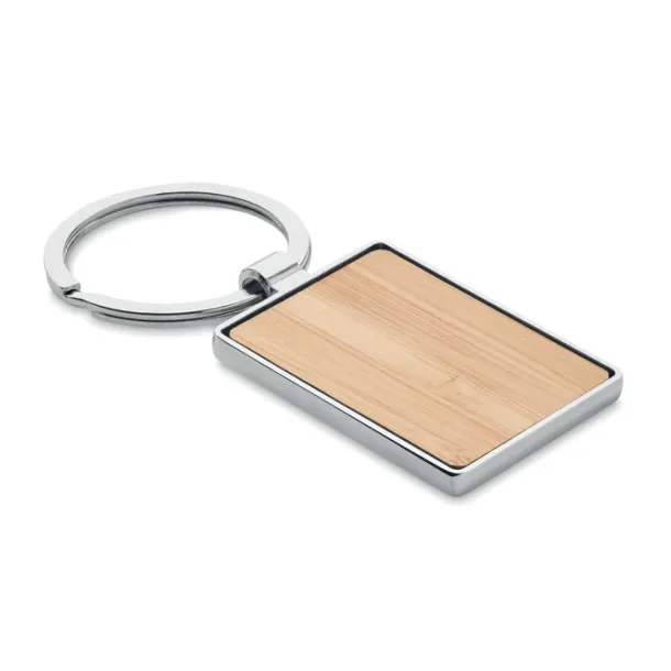 BENDIGO Rectangular key ring bamboo Wood