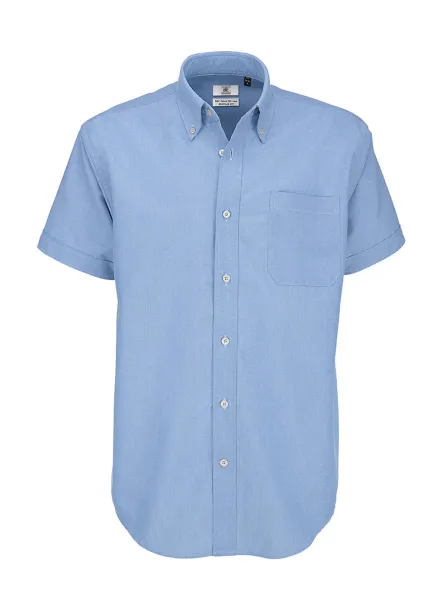  Oxford SSL/men Shirt - B&C Oxford Blue