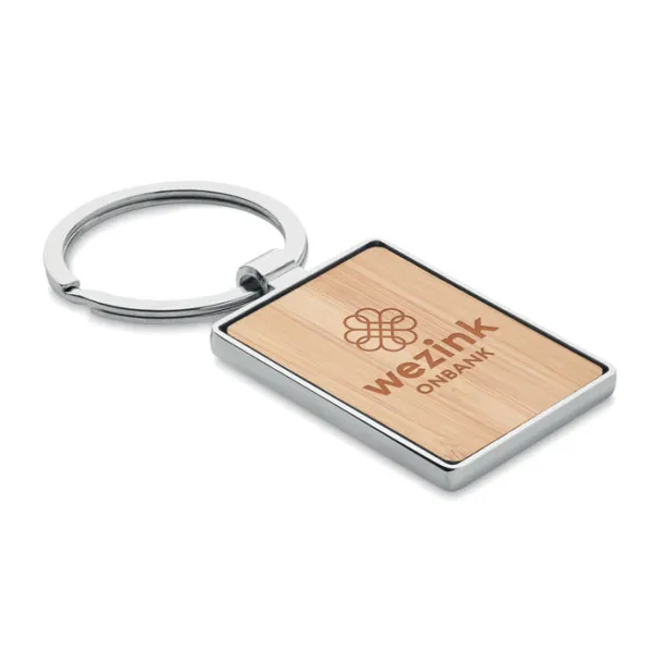 BENDIGO Rectangular key ring bamboo Wood