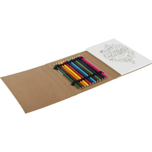  Colouring book for adults, colouring pencils neutral