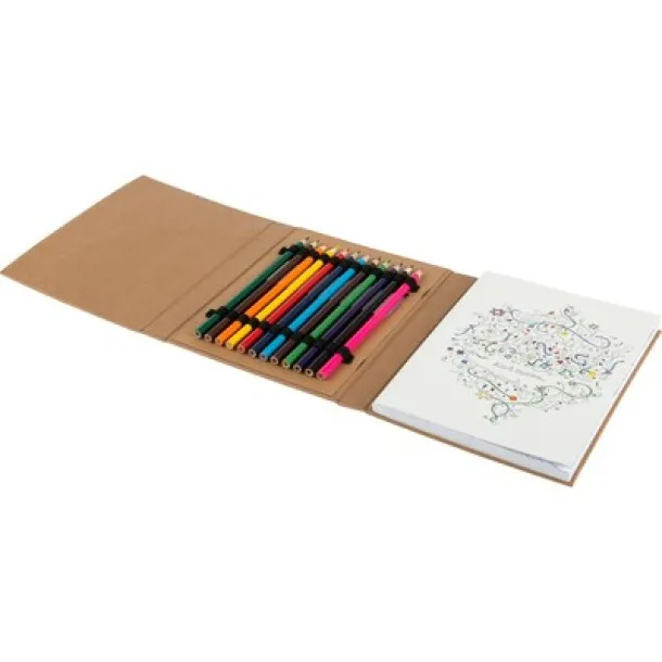  Colouring book for adults, colouring pencils neutral