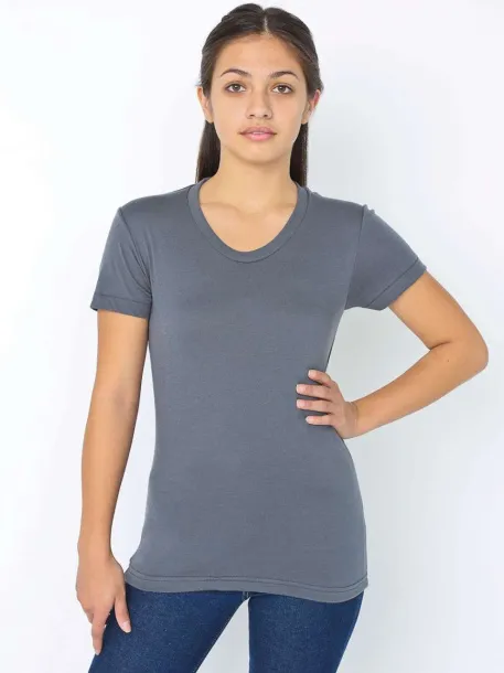  WOMEN'S POLY-COTTON SHORT SLEEVE T-SHIRT - American Apparel Asphalt