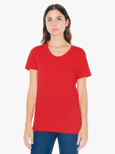  WOMEN'S POLY-COTTON SHORT SLEEVE T-SHIRT - American Apparel Red