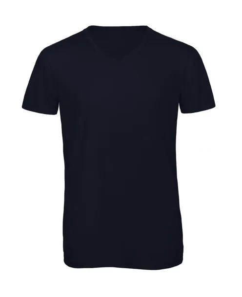  Muška kratka majica s V-izrezom, 130 g/m² - B&C Mornarsko plava
