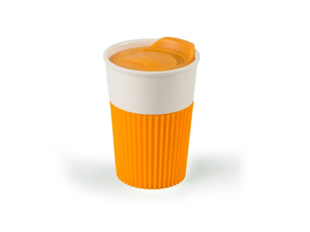 FRATELLO šalica s poklopcem, 350 ml - CASTELLI Narančasta