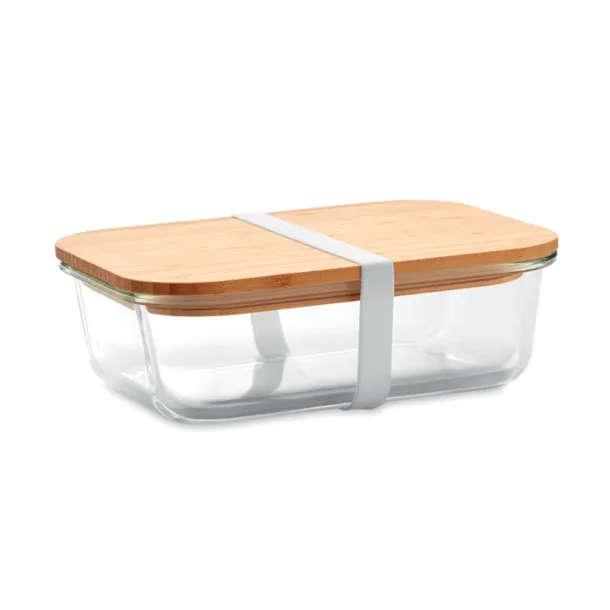 TUNDRA LUNCHBOX Glass lunchbox with bamboo lid Transparent