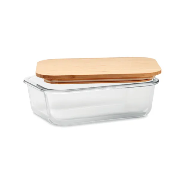 TUNDRA LUNCHBOX Glass lunchbox with bamboo lid Transparent