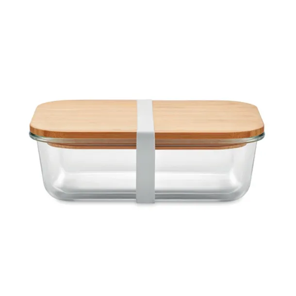 TUNDRA LUNCHBOX Glass lunchbox with bamboo lid Transparent