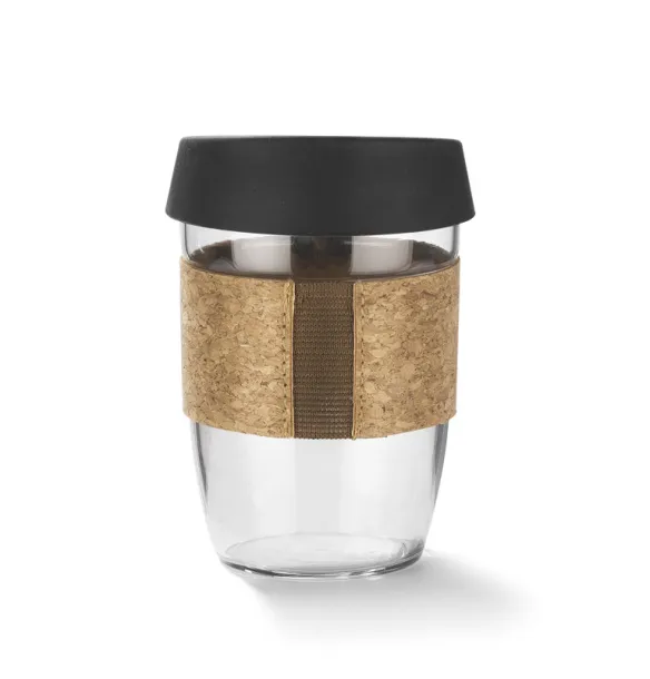 SKLO Glass mug  380 ml Crna