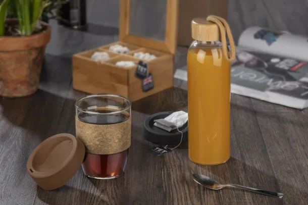 SKLO Glass mug  380 ml Smeđa