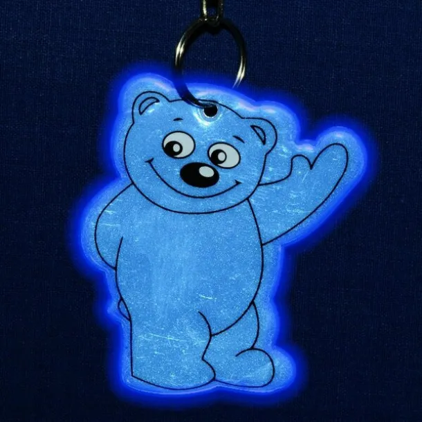 BEARY reflective key ring Blue