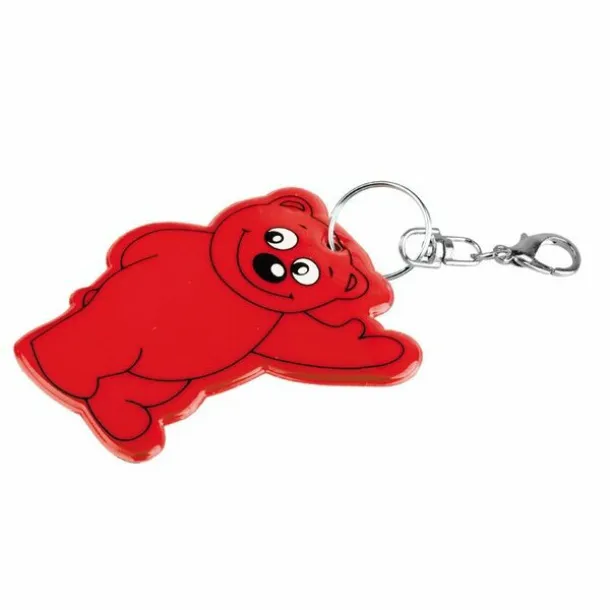 BEARY reflective key ring Red