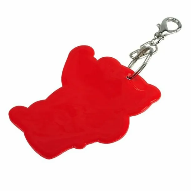 BEARY reflective key ring Red