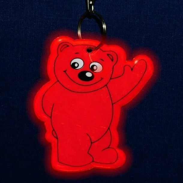 BEARY reflective key ring Red